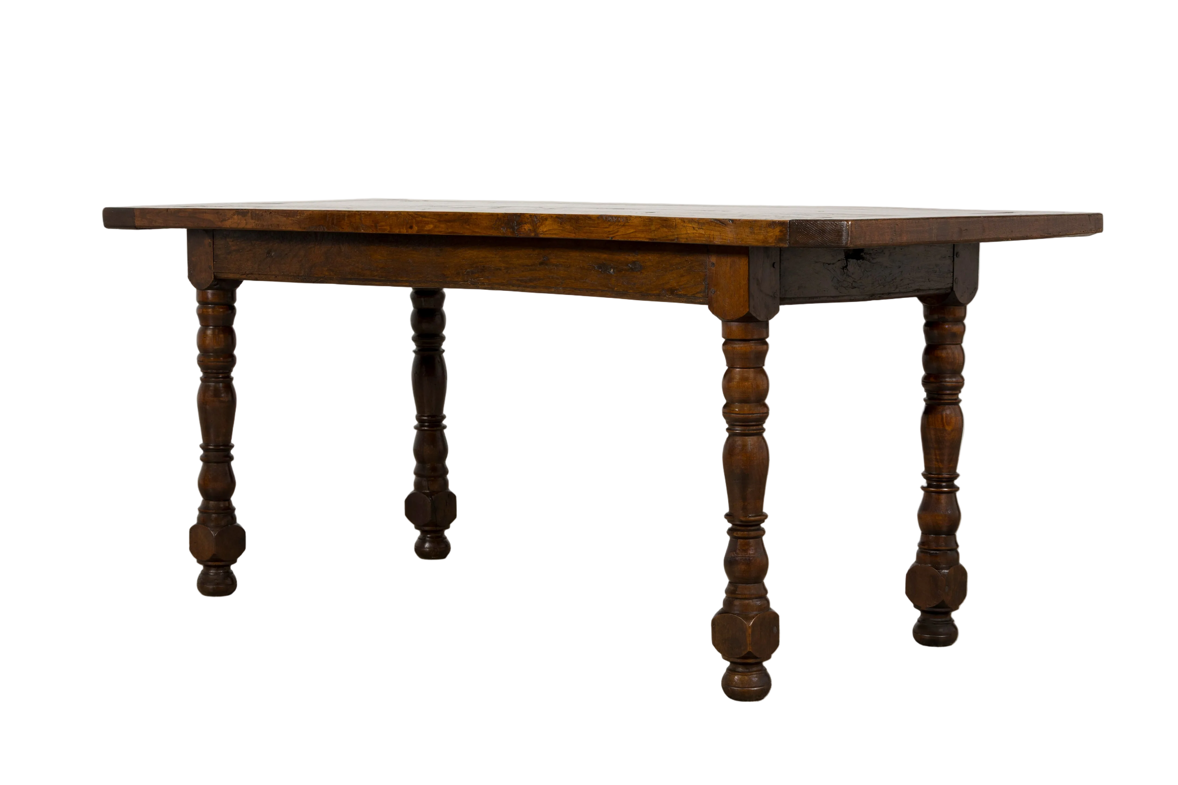 Early 19th Century French Louis XIII Style Oak Farmhouse Dining Table