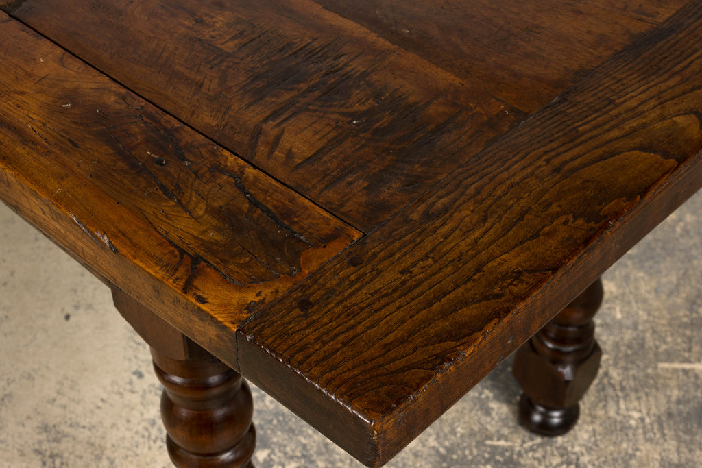 Early 19th Century French Louis XIII Style Oak Farmhouse Dining Table