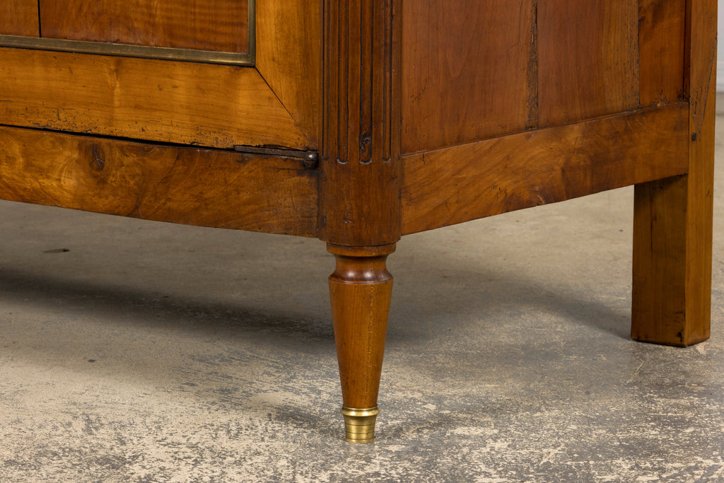Early 19th Century French Louis XVI Walnut Buffet with Marble Top