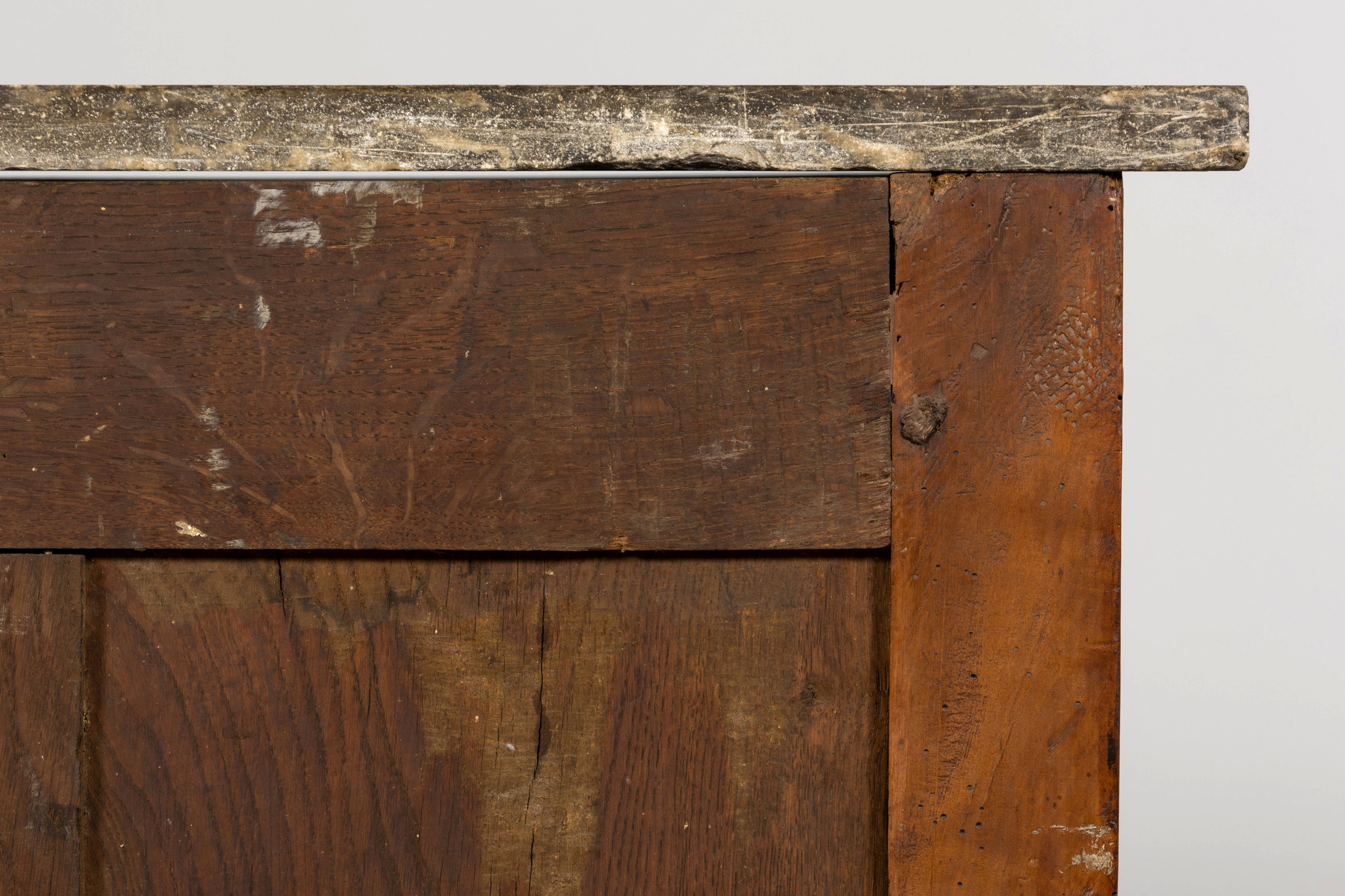 Early 19th Century French Louis XVI Walnut Buffet with Marble Top