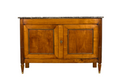 Early 19th Century French Louis XVI Walnut Buffet with Marble Top