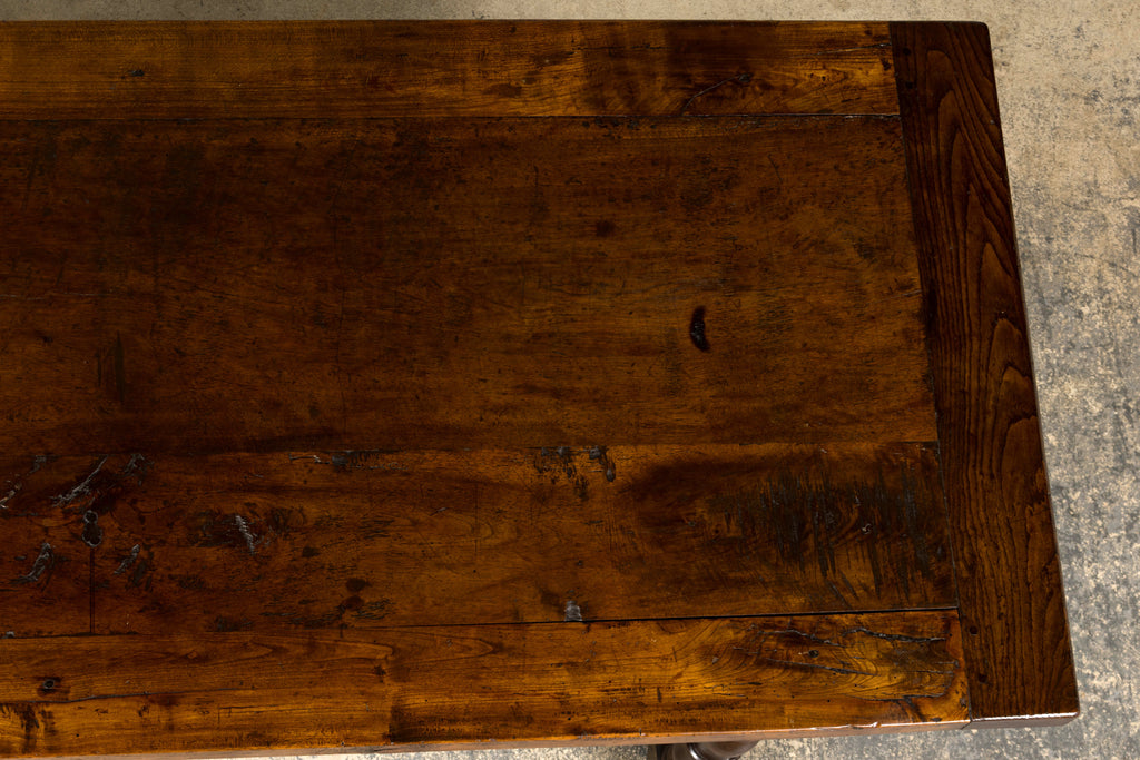 Early 19th Century French Louis XIII Style Oak Farmhouse Dining Table