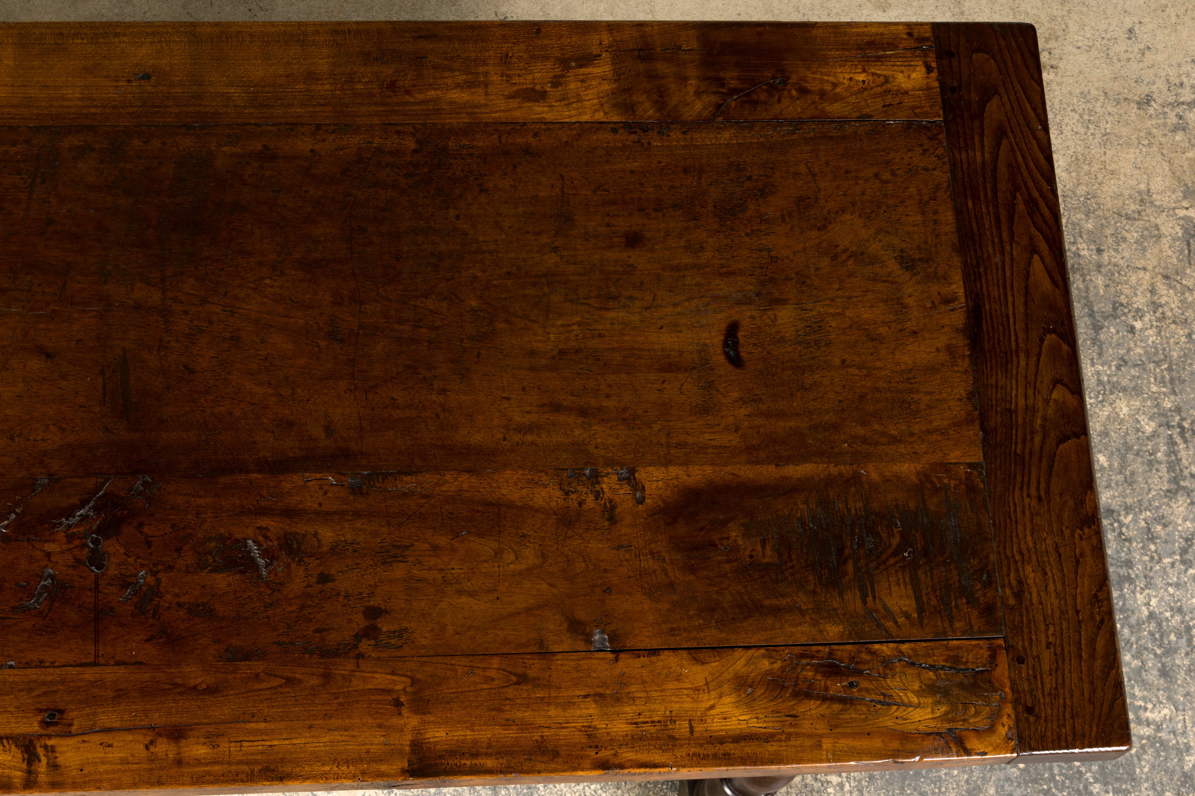 Early 19th Century French Louis XIII Style Oak Farmhouse Dining Table