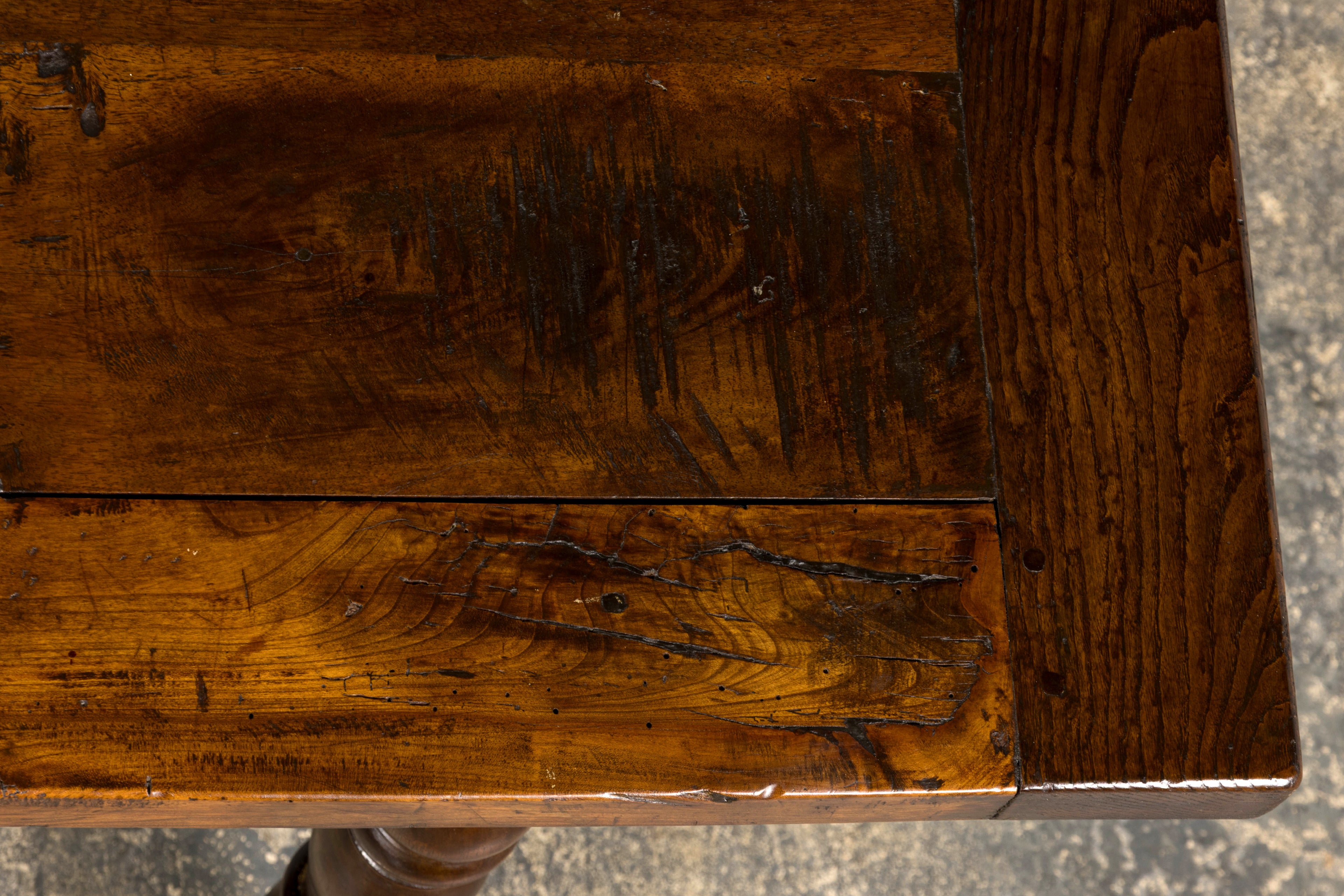 Early 19th Century French Louis XIII Style Oak Farmhouse Dining Table