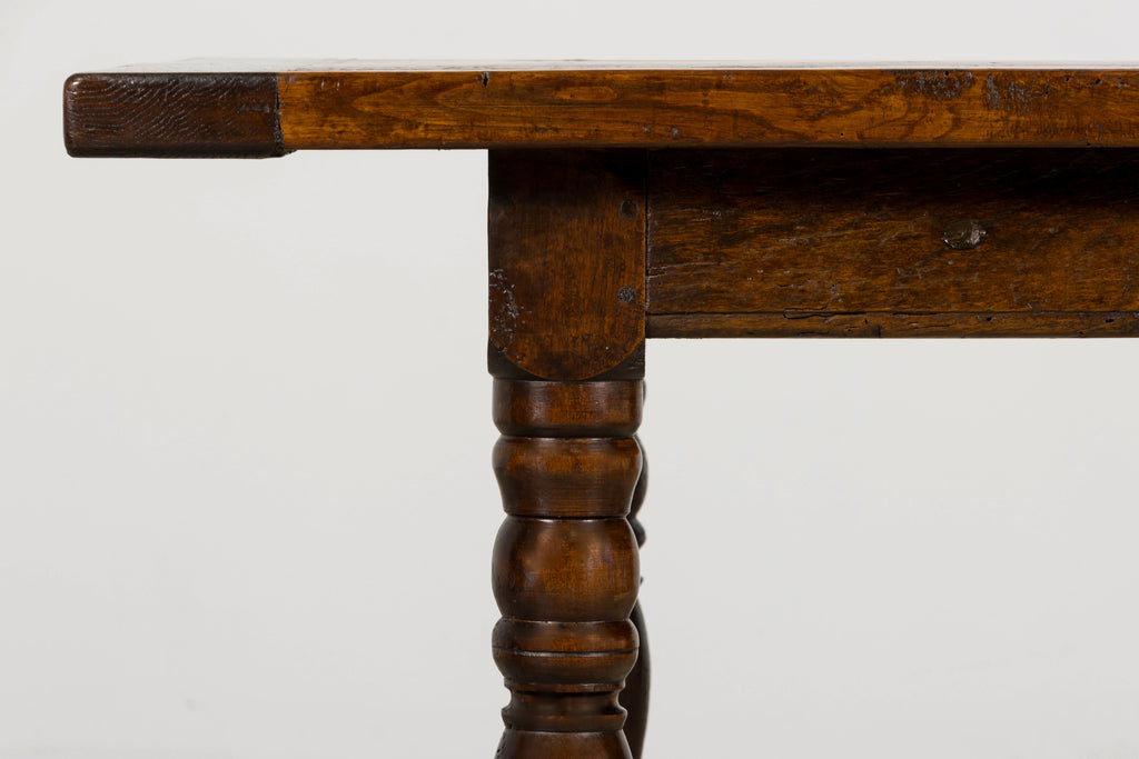 Early 19th Century French Louis XIII Style Oak Farmhouse Dining Table