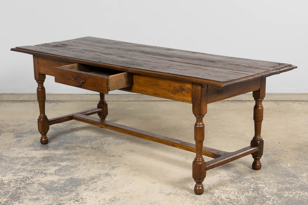 Early 19th Century French Provincial Oak Farm Table