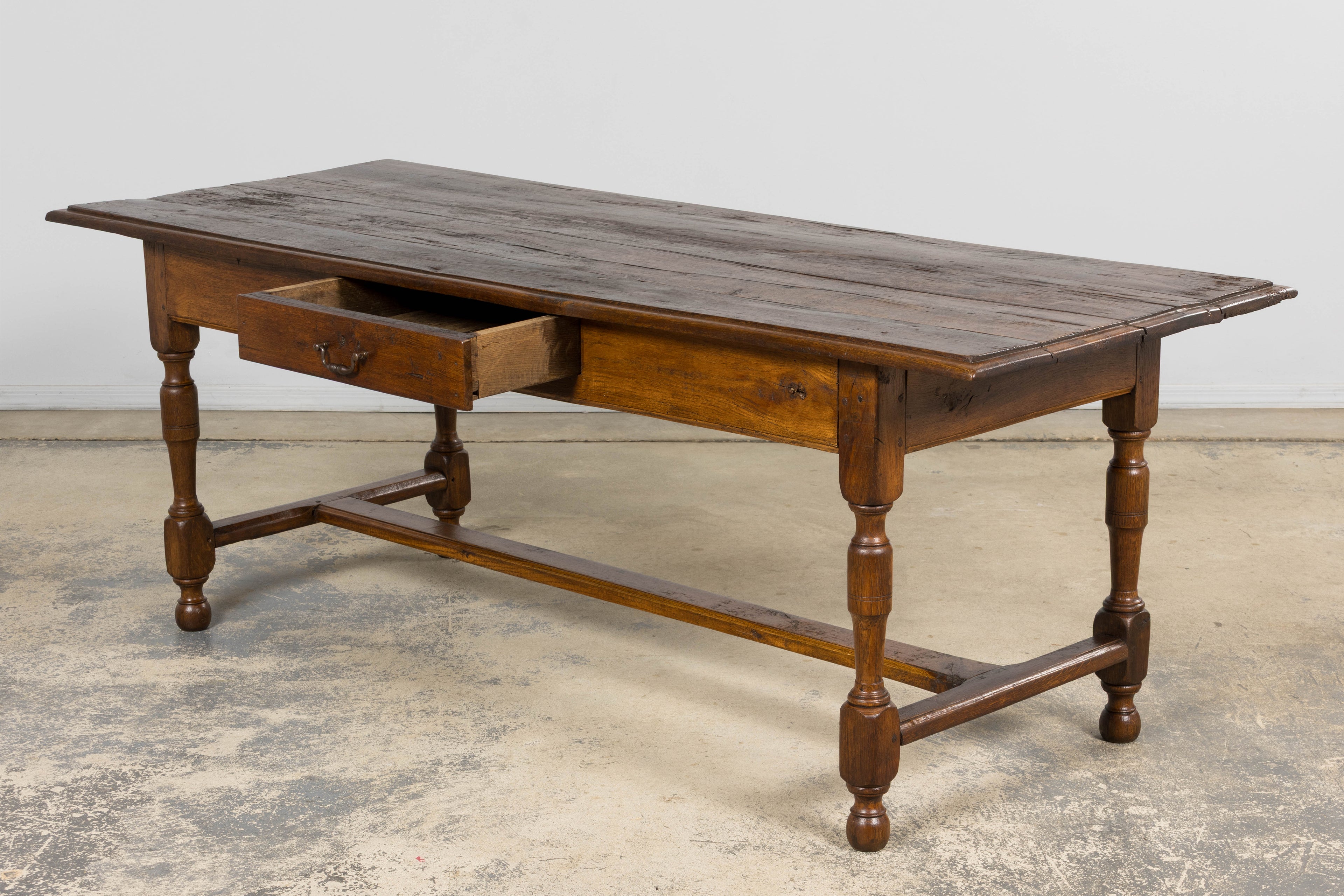 Early 19th Century French Provincial Oak Farm Table