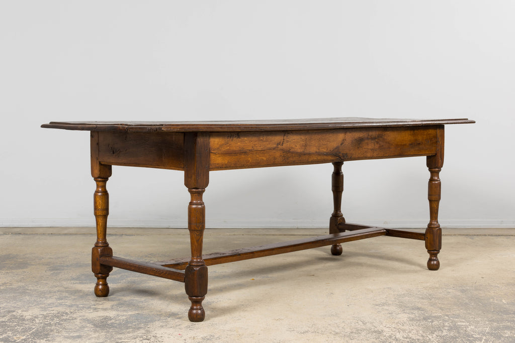 Early 19th Century French Provincial Oak Farm Table