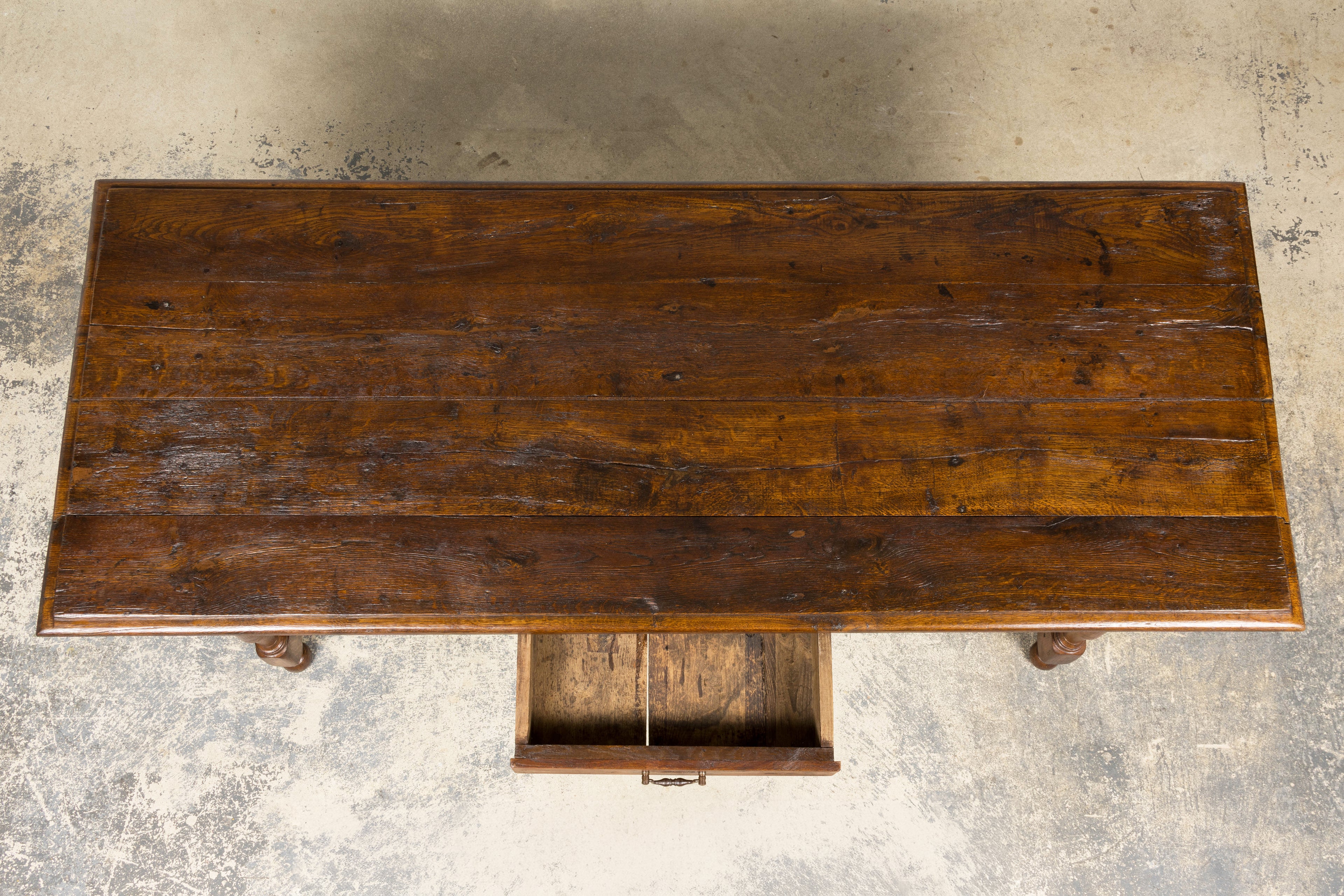 Early 19th Century French Provincial Oak Farm Table