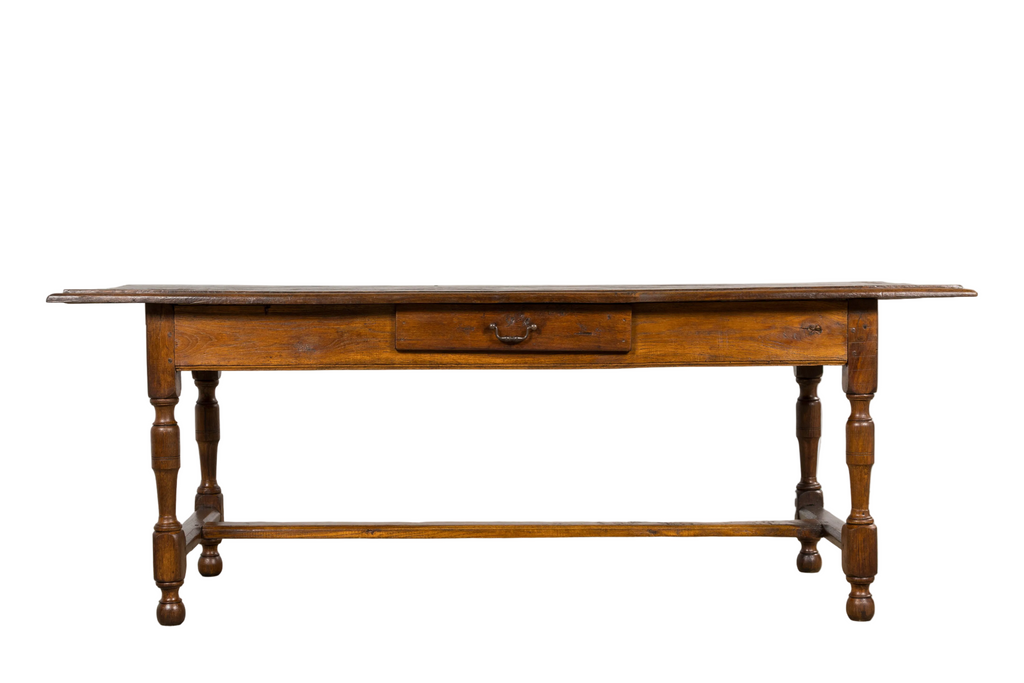 Early 19th Century French Provincial Oak Farm Table