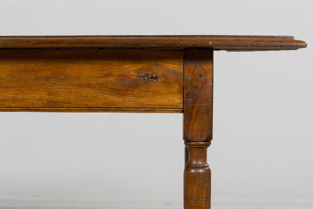 Early 19th Century French Provincial Oak Farm Table