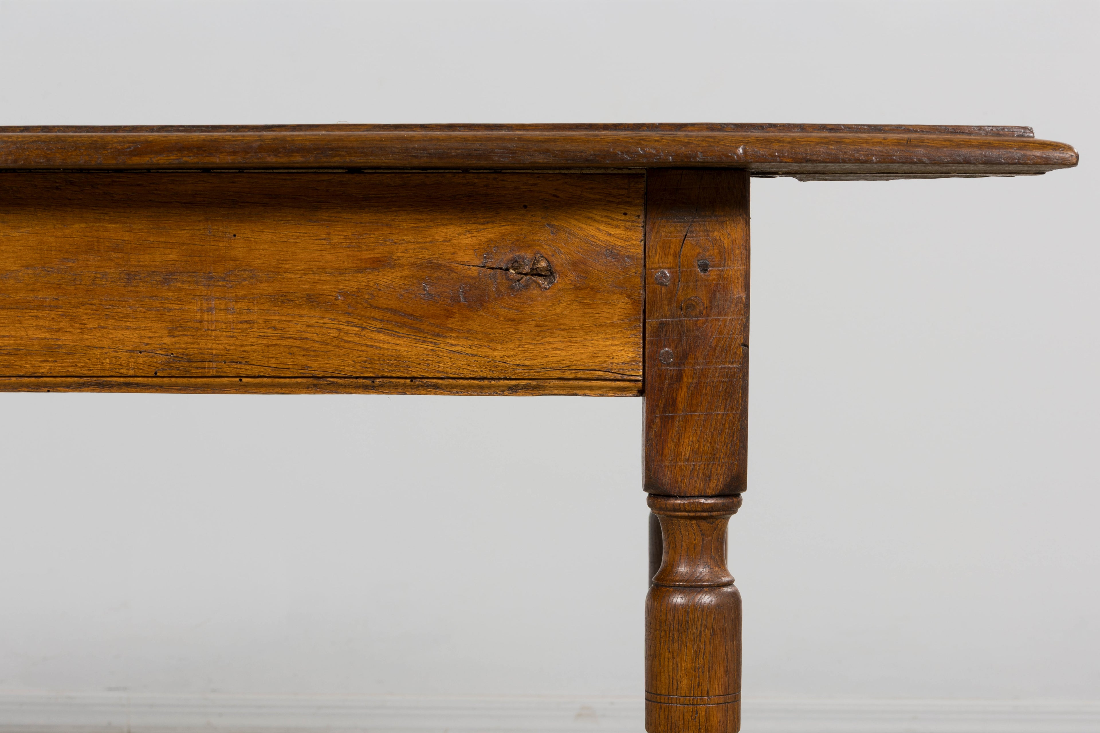 Early 19th Century French Provincial Oak Farm Table