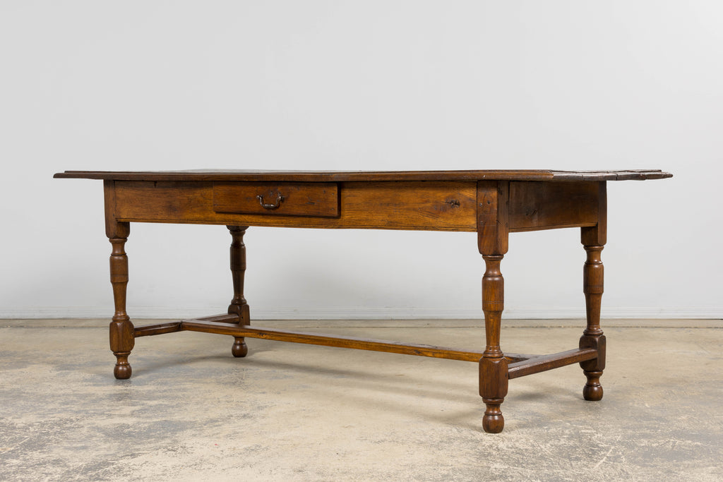 Early 19th Century French Provincial Oak Farm Table