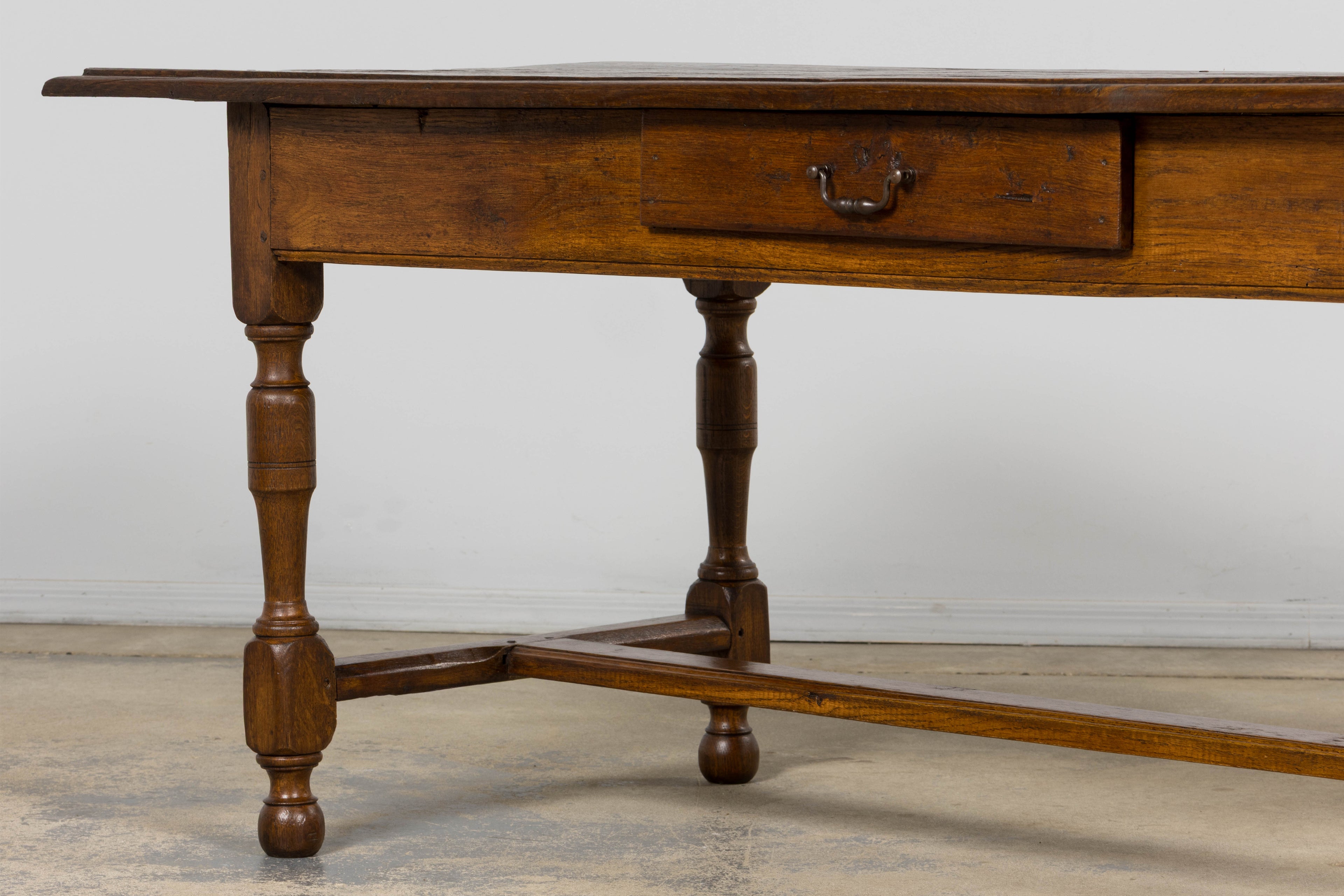 Early 19th Century French Provincial Oak Farm Table