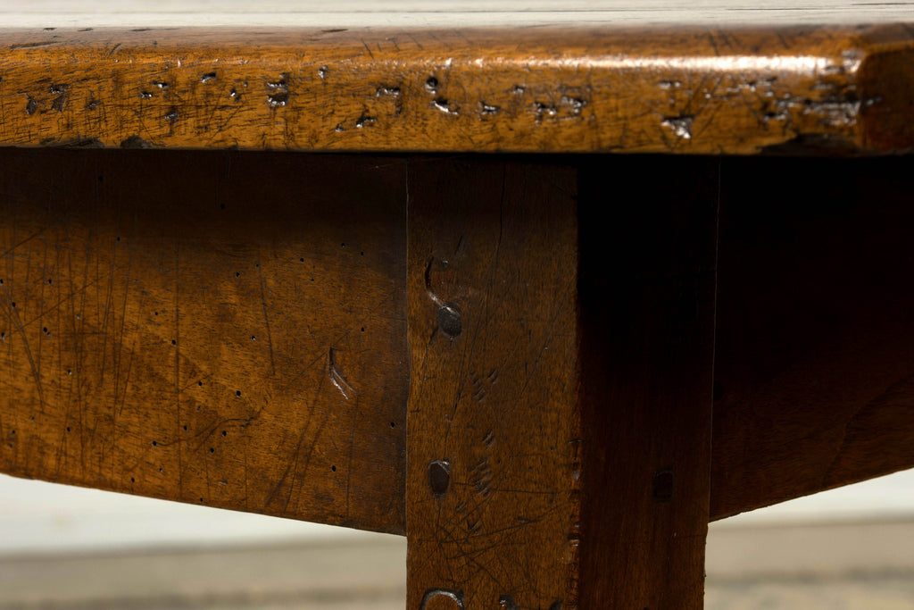 Early 19th Century French Provincial Walnut Farmhouse Refectory Table