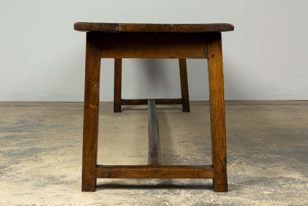 Early 19th Century French Provincial Walnut Farmhouse Refectory Table