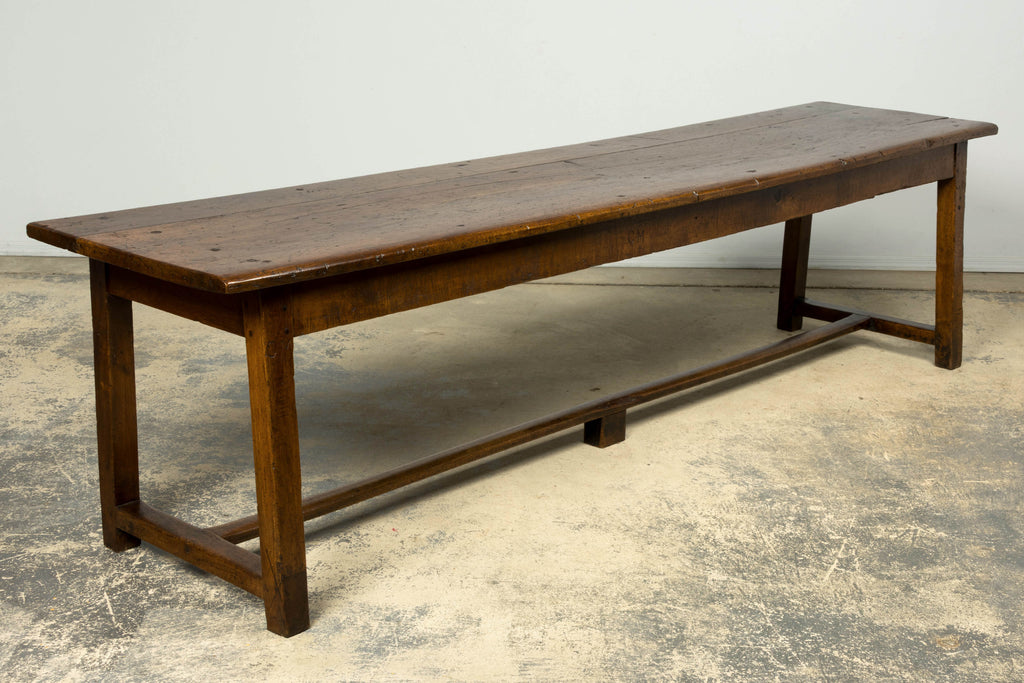 Early 19th Century French Provincial Walnut Farmhouse Refectory Table