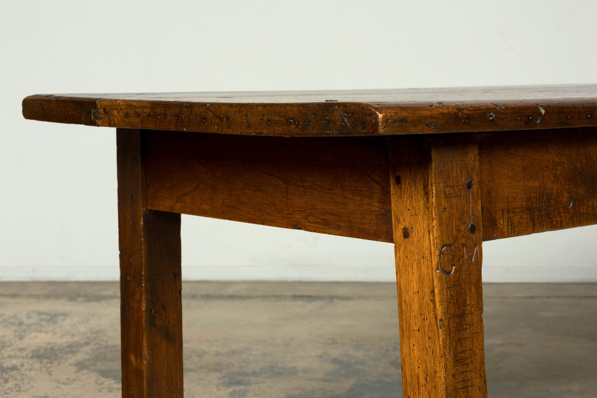 Early 19th Century French Provincial Walnut Farmhouse Refectory Table