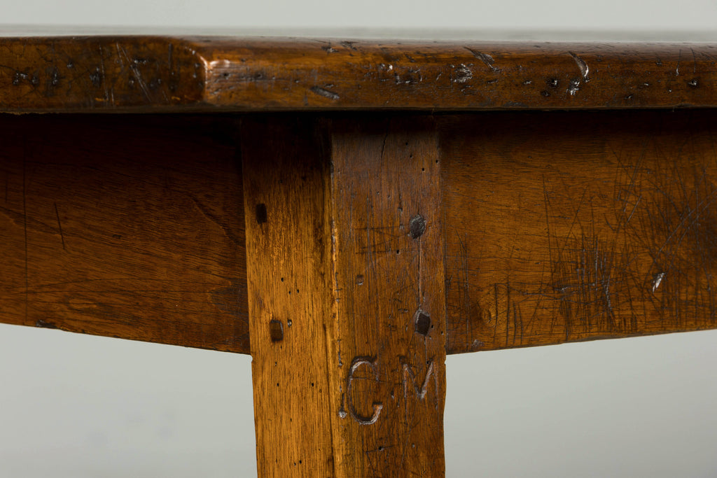 Early 19th Century French Provincial Walnut Farmhouse Refectory Table