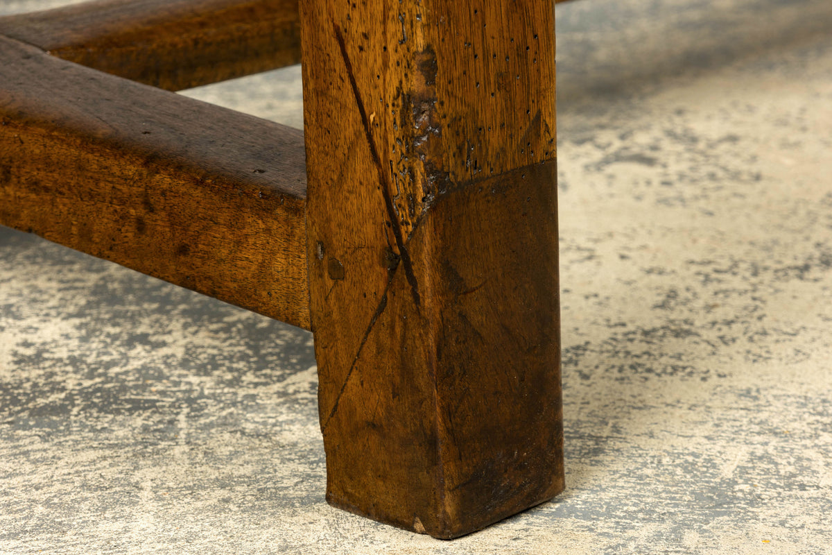 Early 19th Century French Provincial Walnut Farmhouse Refectory Table