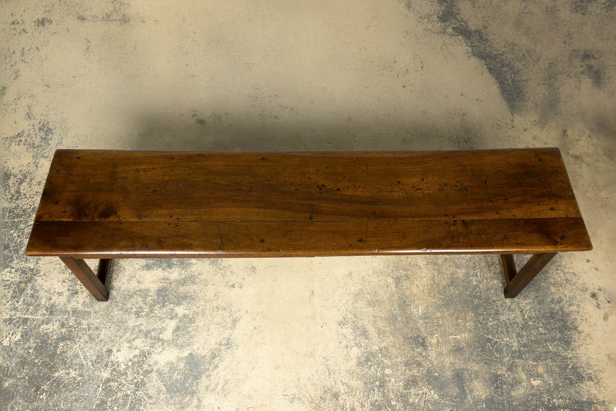 Early 19th Century French Provincial Walnut Farmhouse Refectory Table