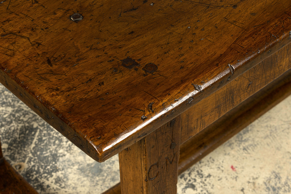 Early 19th Century French Provincial Walnut Farmhouse Refectory Table