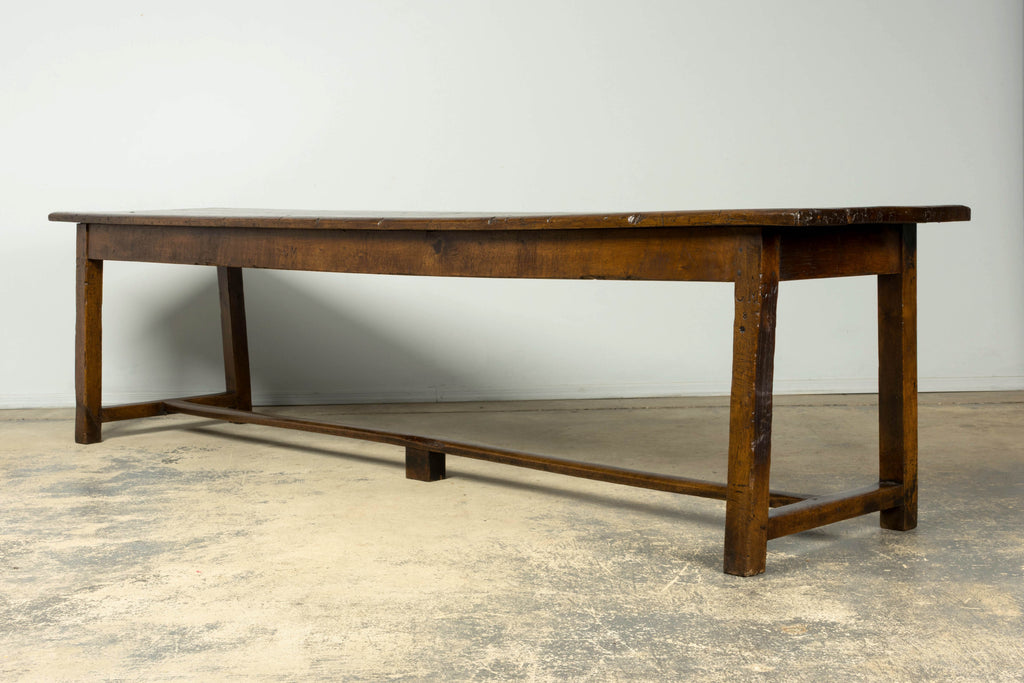 Early 19th Century French Provincial Walnut Farmhouse Refectory Table