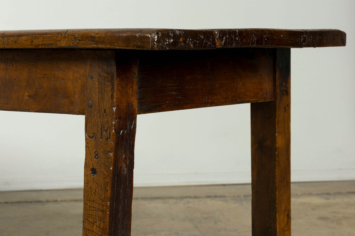 Early 19th Century French Provincial Walnut Farmhouse Refectory Table