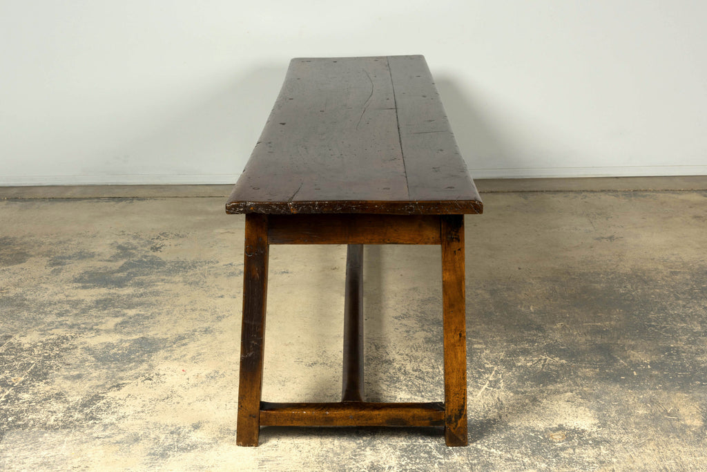 Early 19th Century French Provincial Walnut Farmhouse Refectory Table