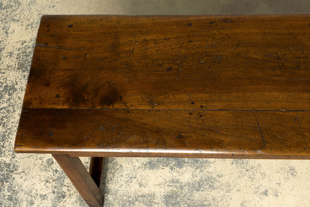 Early 19th Century French Provincial Walnut Farmhouse Refectory Table
