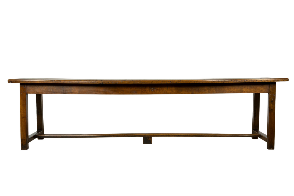 Early 19th Century French Provincial Walnut Farmhouse Refectory Table
