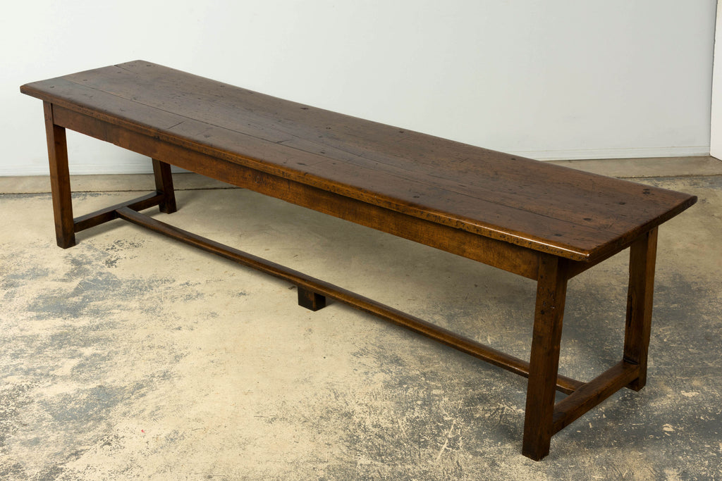 Early 19th Century French Provincial Walnut Farmhouse Refectory Table