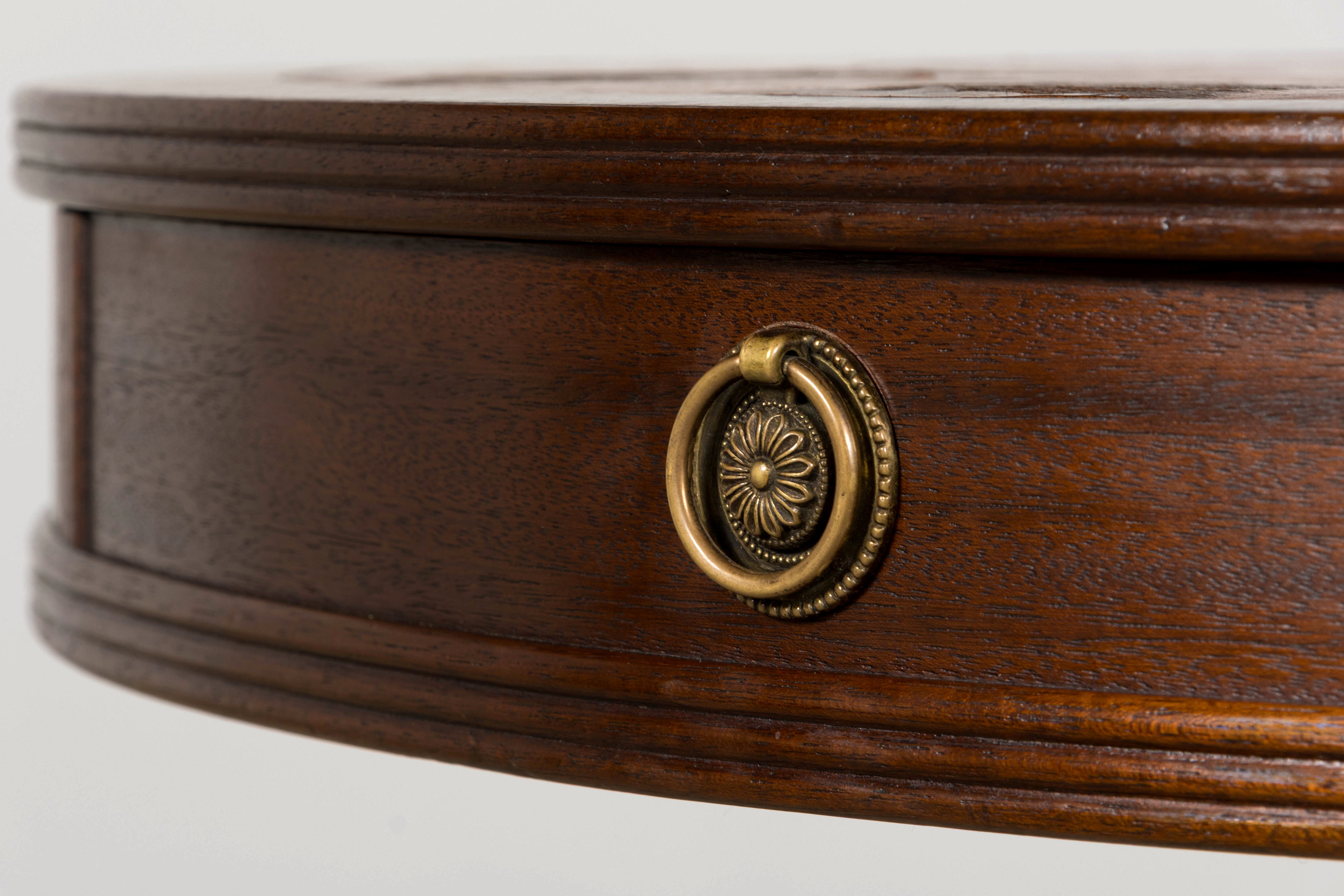 Early 20th Century English Regency Revival Leather Top Center Table