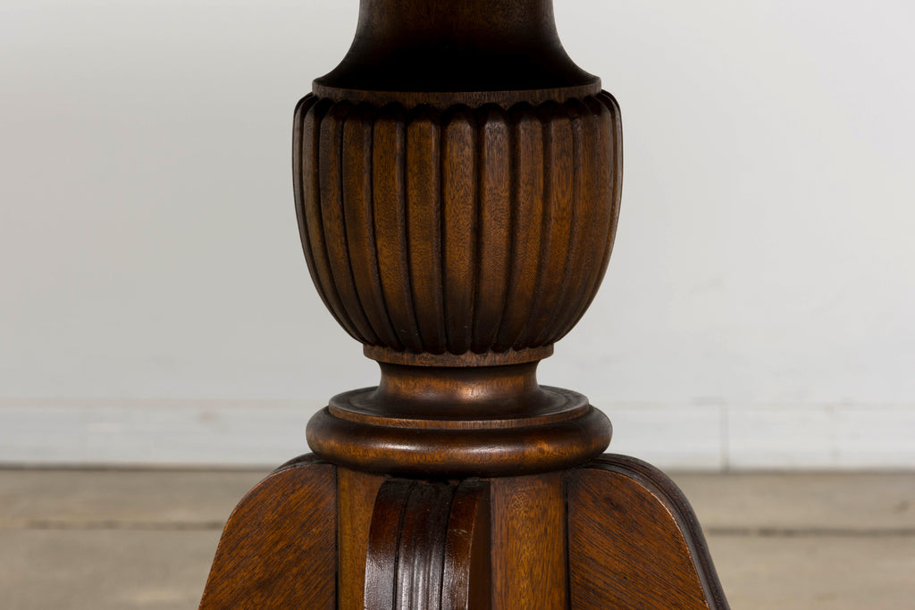 Early 20th Century English Regency Revival Leather Top Center Table