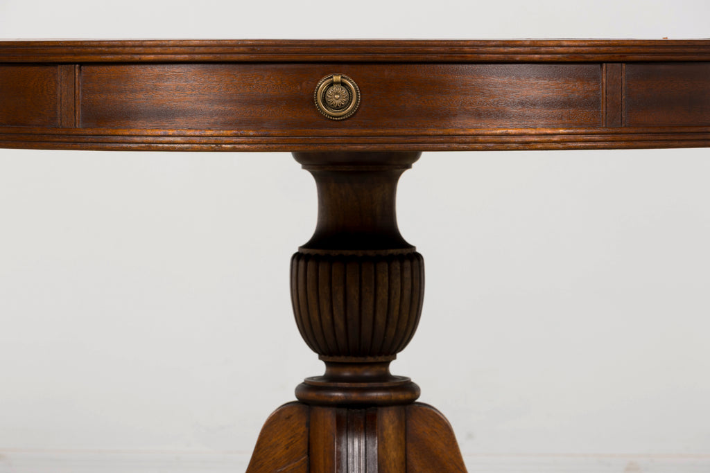 Early 20th Century English Regency Revival Leather Top Center Table
