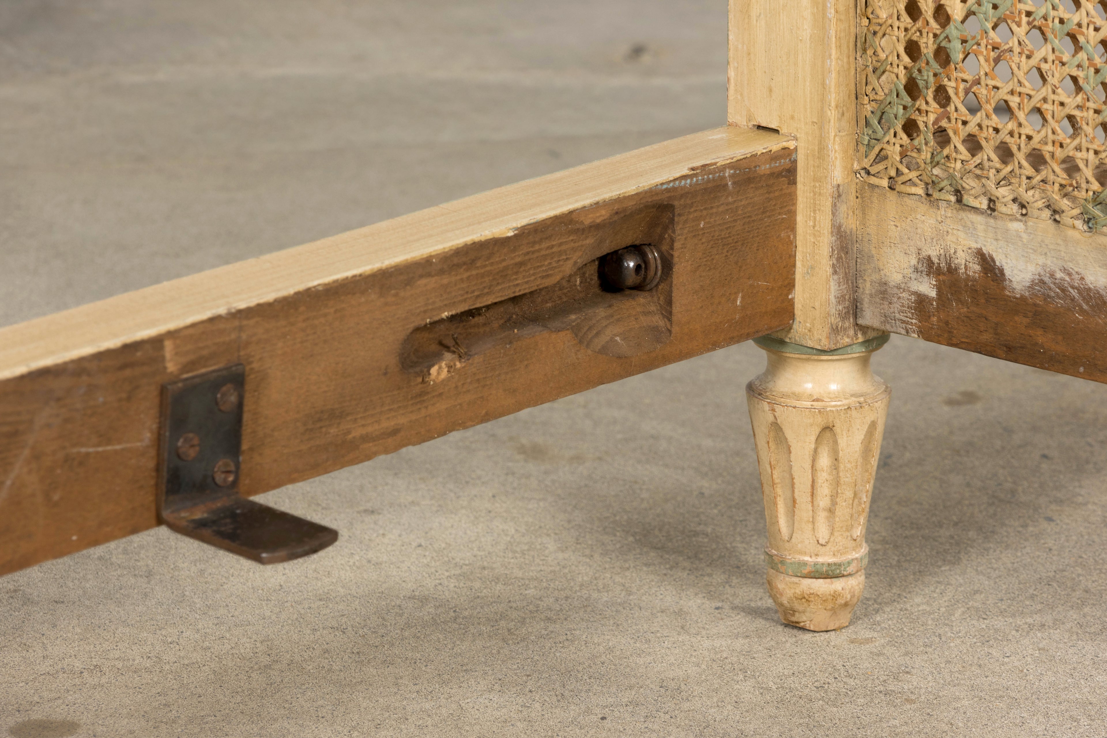 Early 20th Century French Louis XVI Style Painted Cane Daybed