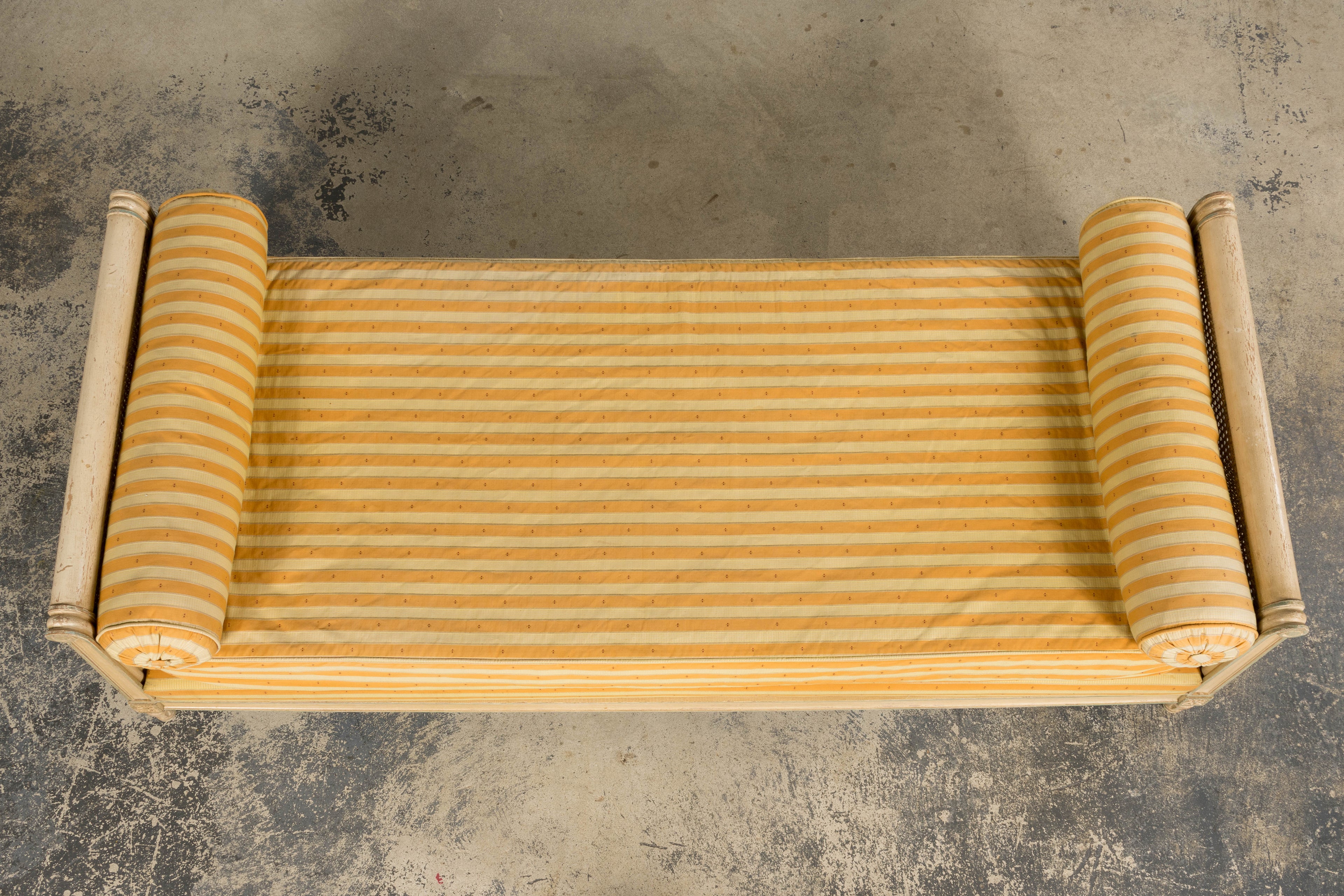 Early 20th Century French Louis XVI Style Painted Cane Daybed