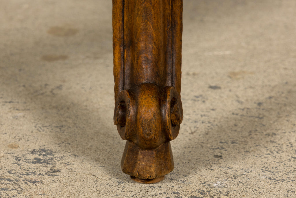 Early 20th Century French Louis XV Walnut Dining Chairs with Moss Green Mohair, Set of 8
