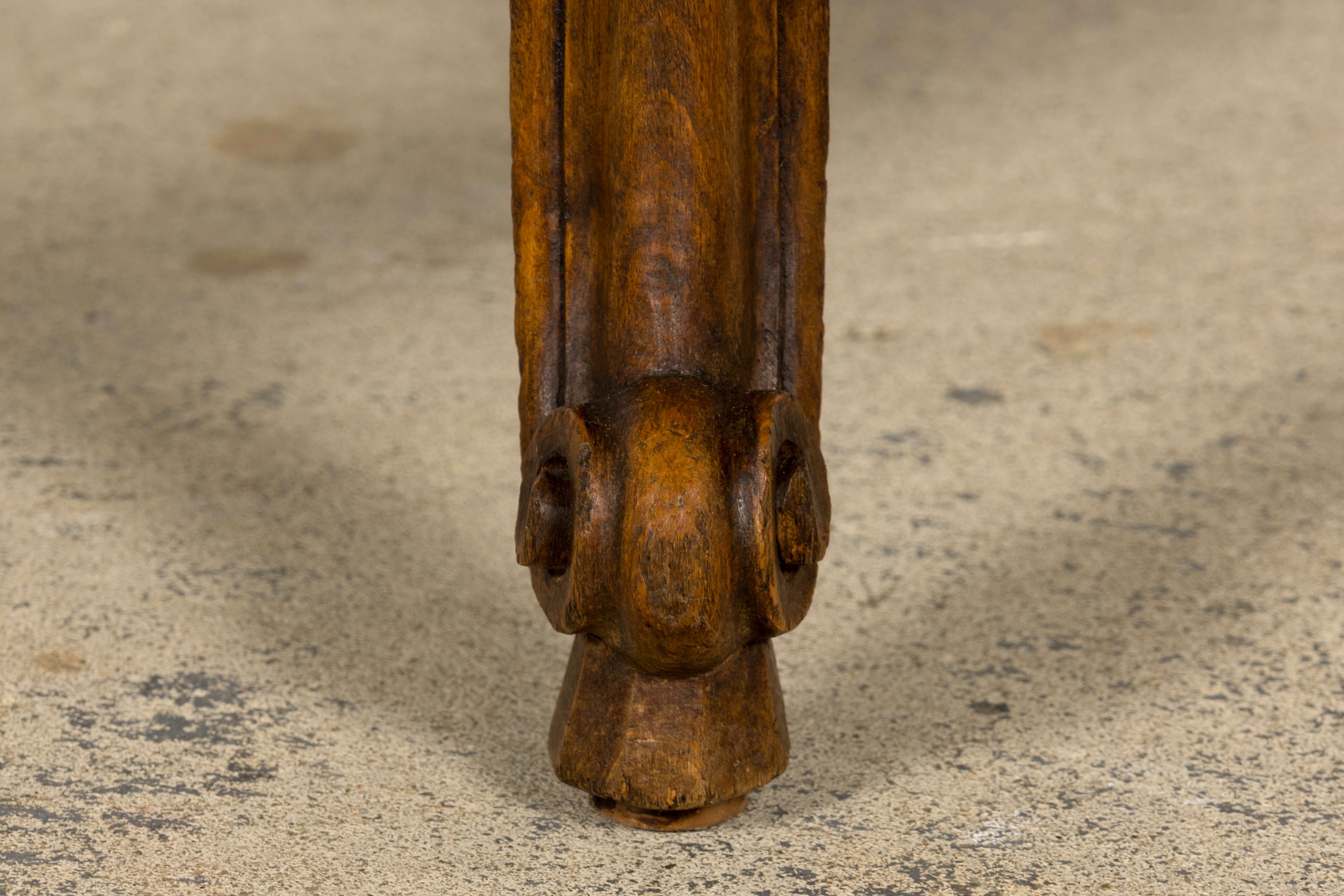Early 20th Century French Louis XV Walnut Dining Chairs with Moss Green Mohair, Set of 8