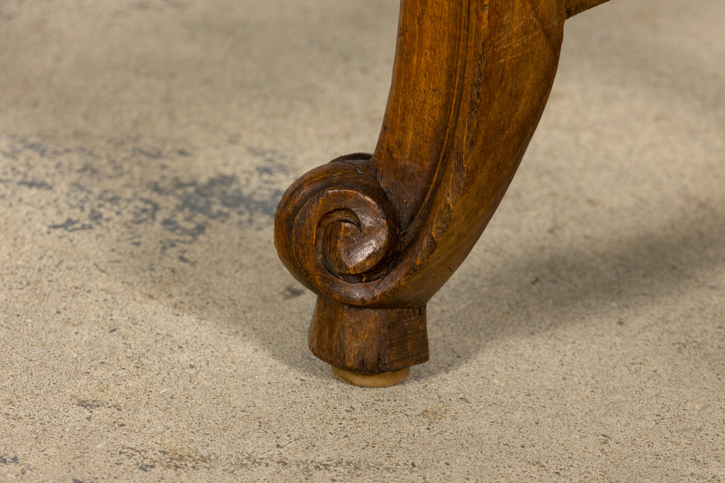Early 20th Century French Louis XV Walnut Dining Chairs with Moss Green Mohair, Set of 8
