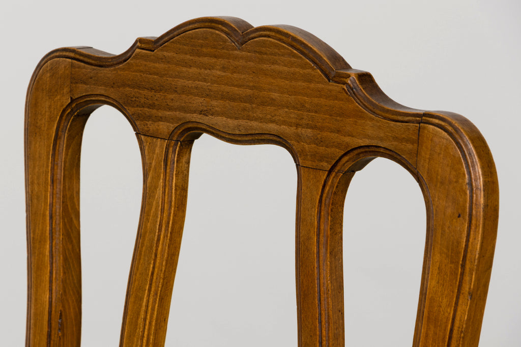 Early 20th Century French Louis XV Walnut Dining Chairs with Moss Green Mohair, Set of 8