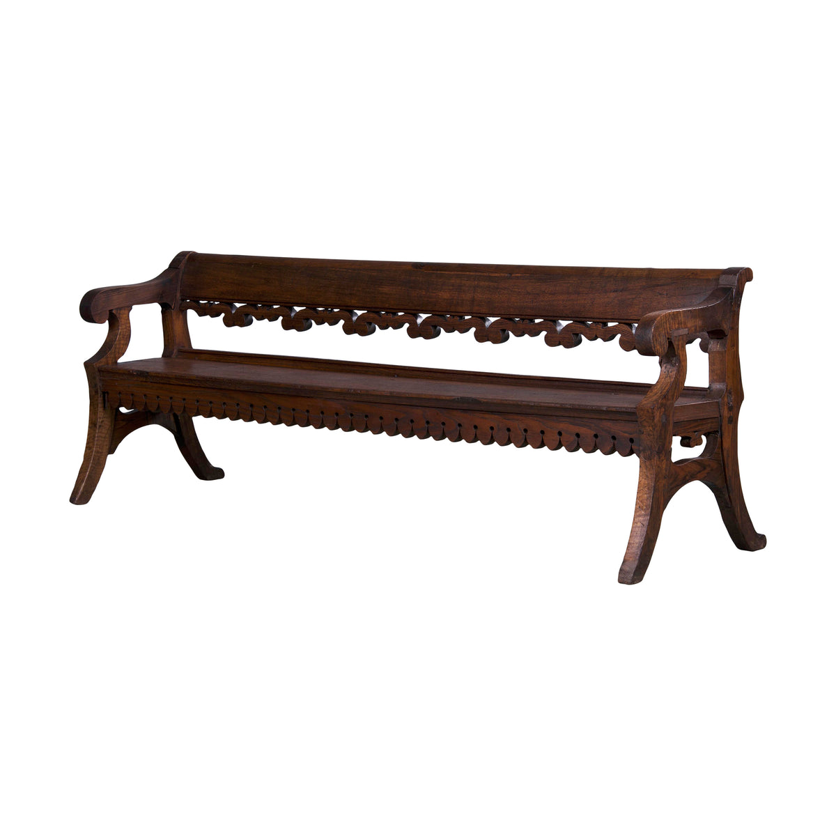 Early 19th Century Country French Provincial Hallway Oak Bench