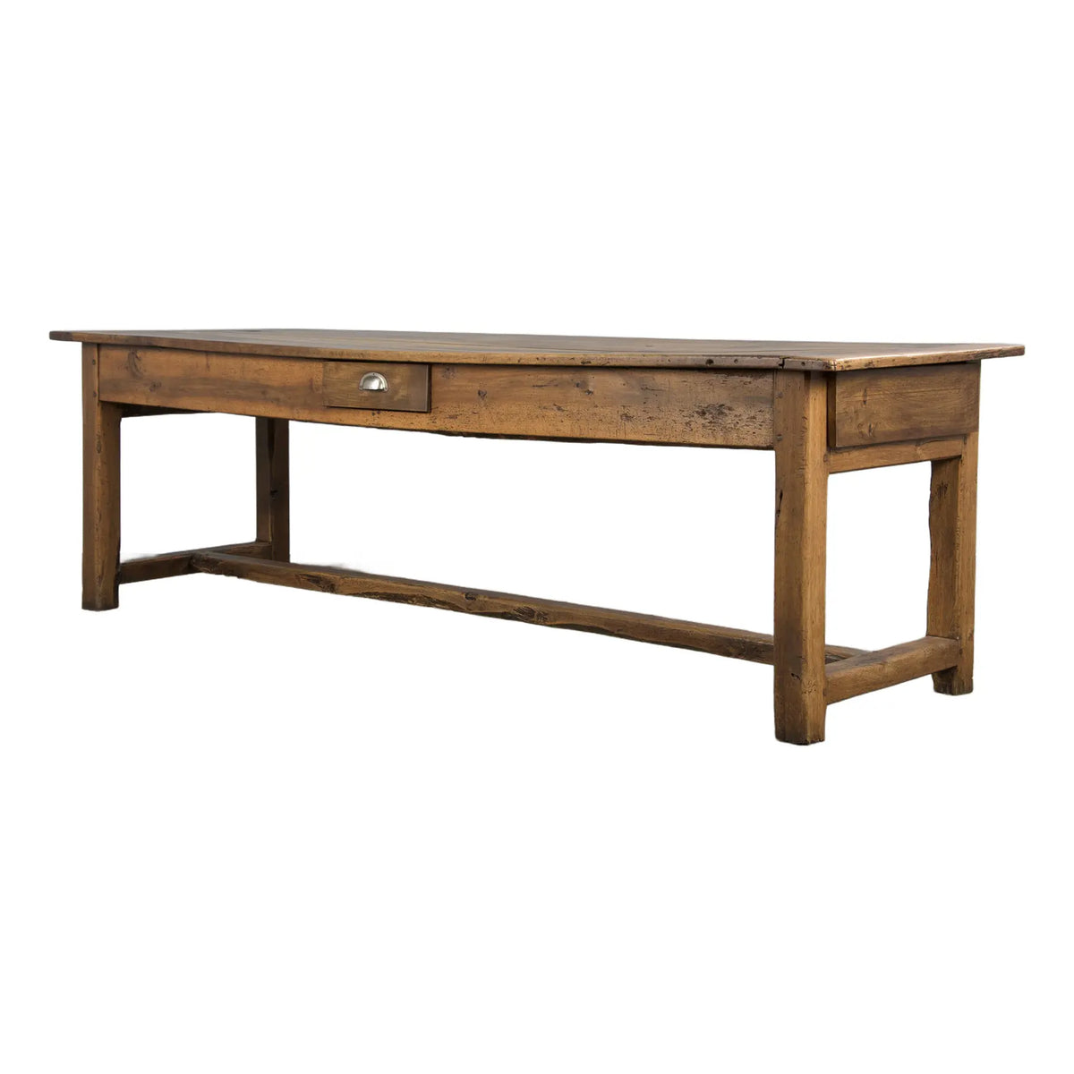 Early 19th Century Country French Walnut Farmhouse Trestle Harvest Table