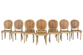 Early 19th Century French Louis XVI Painted Cane Dining Chairs - Set of 10