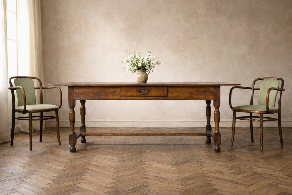 Early 19th Century French Provincial Oak Farm Table