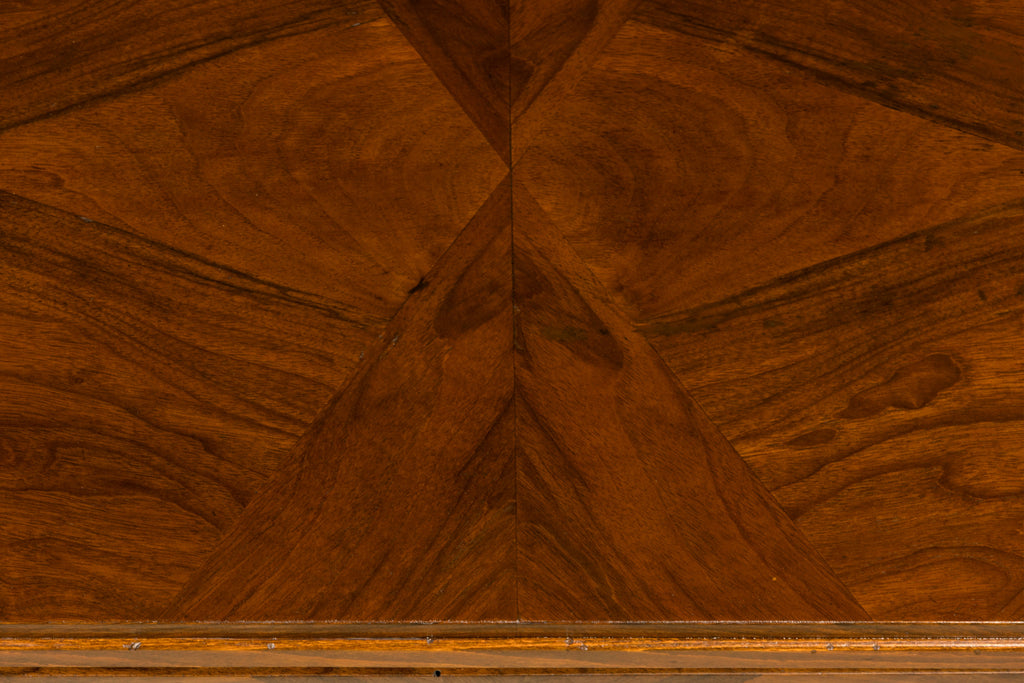 French Art Deco Geometric Walnut Commode by Mercier Frères, Paris, circa 1930
