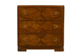 French Art Deco Geometric Walnut Commode by Mercier Frères, Paris, circa 1930