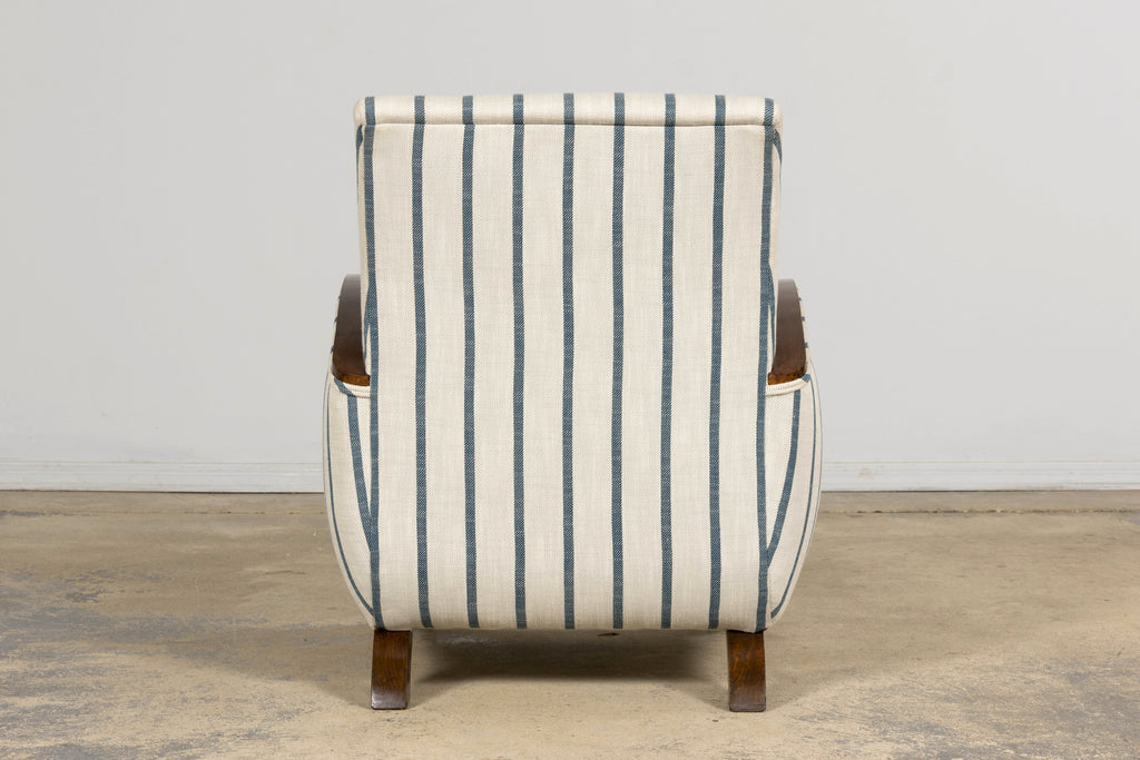 French Art Deco Walnut Armchair, Provence, France, 1930s