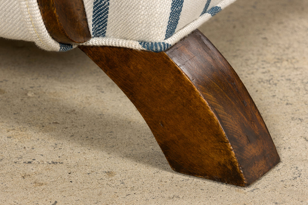 French Art Deco Walnut Armchair, Provence, France, 1930s
