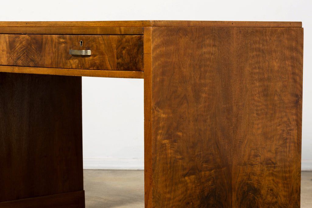 French Art Deco Walnut Writing Desk, Paris, Circa 1930